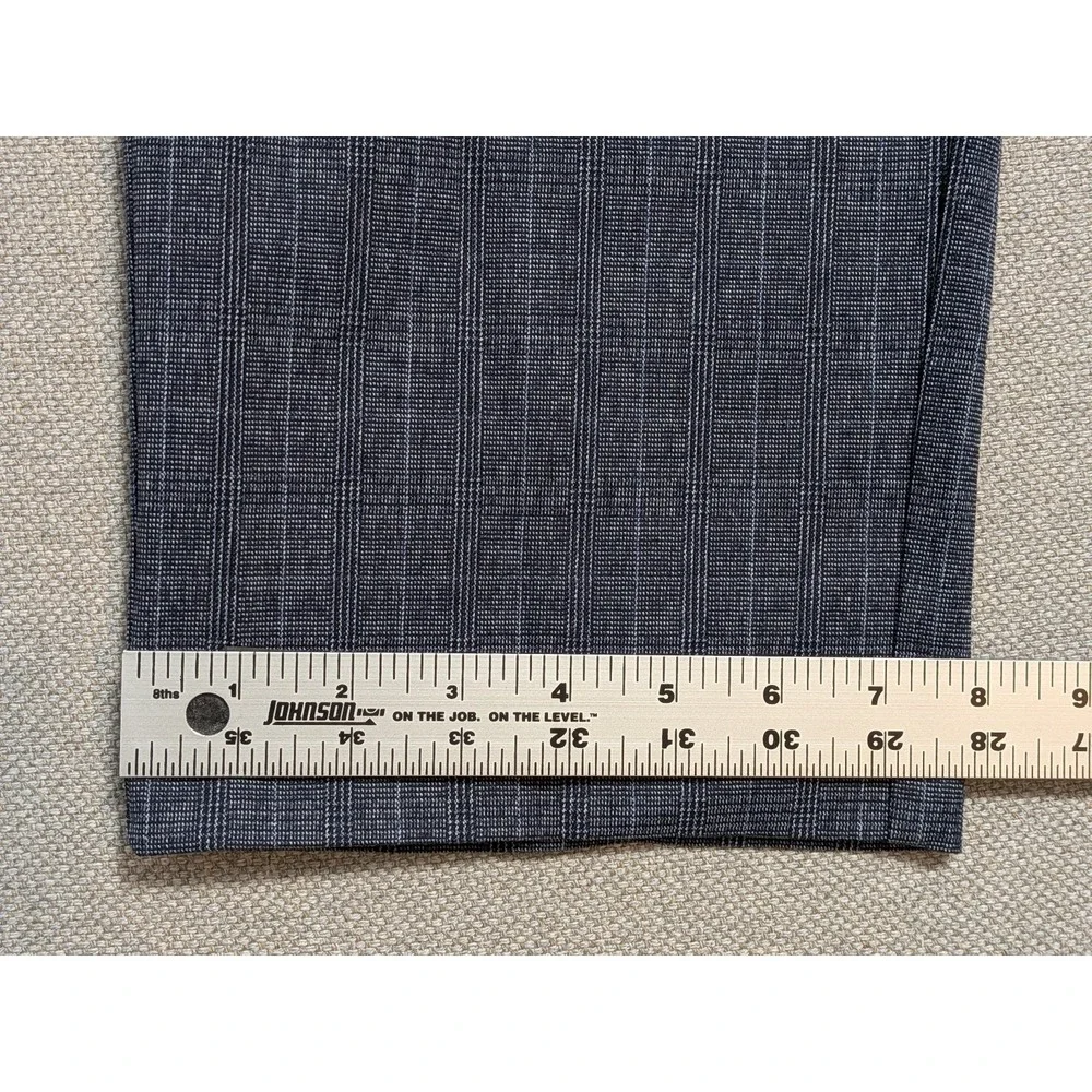 Banana Republic Men's 42x32 Blue Plaid Dress Pants Slim Tapered Fit
